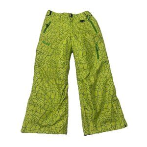 Marker Boy’s Spider Web Insulated Snow Pants Size 8 Lime Green